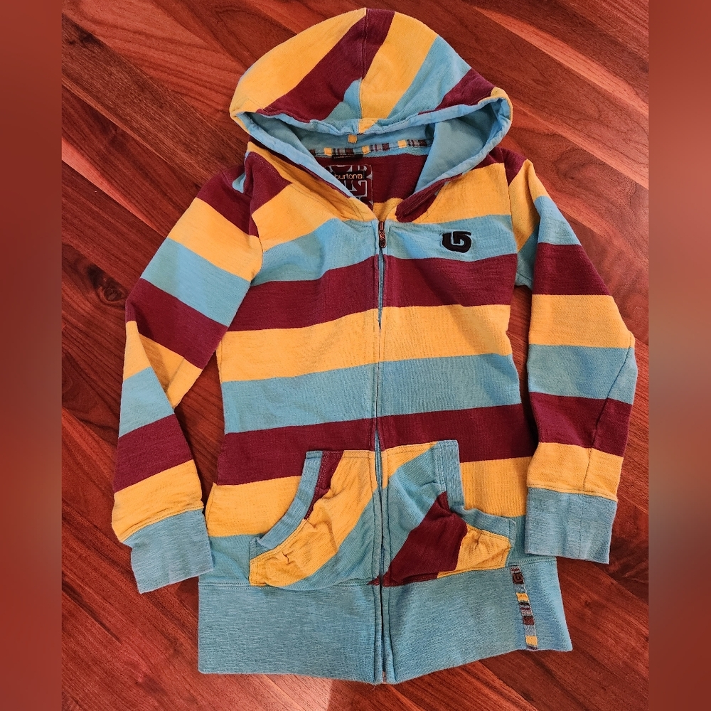 Burton Nearly Vintage Striped Zip-Up Hooded Shirt